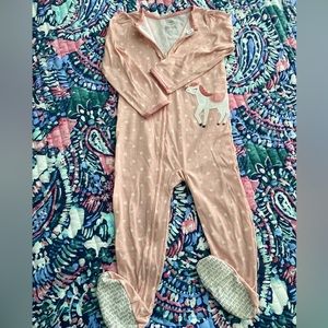 Toddler Girl Zipper Pajamas